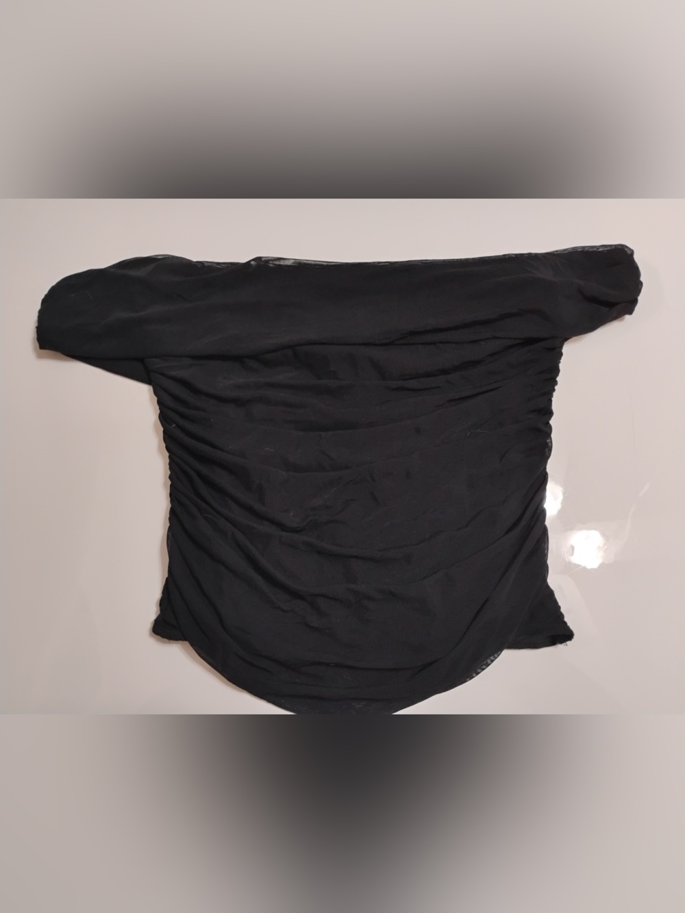 Fashion Nova Black Crop Top Sleek Ruched Design